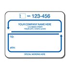 preprinted sticker